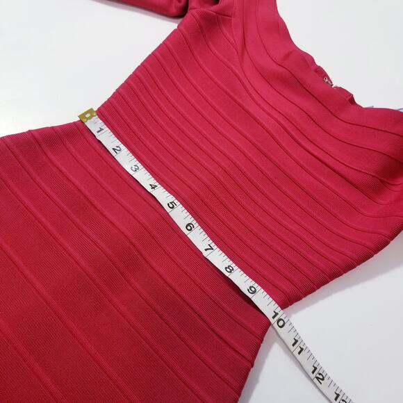 Herve Leger Candice Red Lipstick Dress Bodycon - Picture 7 of 14